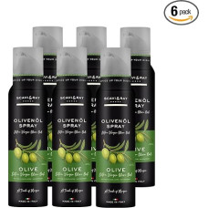 SCAVI & RAY Olive Oil Spray Extra Virgine 6 x 200 ml – Italian Olive Oil Cold Pressed – With Three Different Dosage Options: Spray, Jet or Drops