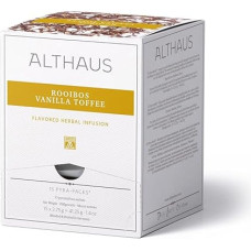 Althaus Rooibos Vanilla Toffee, aromatizuota žolelių arbata, 15 piramidinių maišelių, 41,25 g
