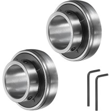 QUARKZMAN UC209-28 pagalvinio bloko guolis 1-3/4 colio skersmens guolio korpusas, pagamintas iš chromuoto plieno (GCR15) Flanšinis guolis su veržliarakčiu 2 vnt.