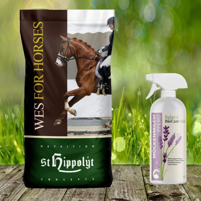 Wes for Horses All in One 15 kg + Relax Biocare pienas nuo uodų 500 ml