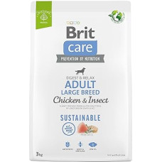 BRIT Care Dog Sustainable Adult Large Breed Chicken & Insect - sausas maistas šunims - 3 kg