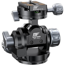 BF BAFANG trikojo galvutė, profesionali trikojo galvutė su greito atleidimo plokštele ir burbuliniu lygiu, tiksliai sureguliuota pakreipimo funkcija, 360º dviguba panorama, skirta trikojams, monopodams, fotoaparatų slankikliams