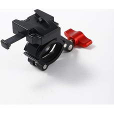 LSYRIA Metalinis V laikiklio akumuliatoriaus adapteris su spaustuku, suderinamas su DSLR fotoaparato akumuliatoriumi, lengvas stulpo spaustukas trikojui 25-55 mm