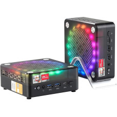 AWOW Mini PC - AMD Ryzen 5 7430U (6 Cores, up to 4.3GHz), 32GB DDR4, 512GB PCIe 3.0 SSD, Radeon Graphics, 4K Display, Dual 1000M LAN, WiFi 6, BT 5.2