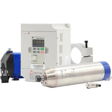0,8 kW ER11 wassergekühlter Spindelmotor, 400 Hz Pole = 2, 1,5 kW FL-Wechselrichter, 65 mm Halterung, 75 W Wasserpumpe (BD612 inverteris, 220v)