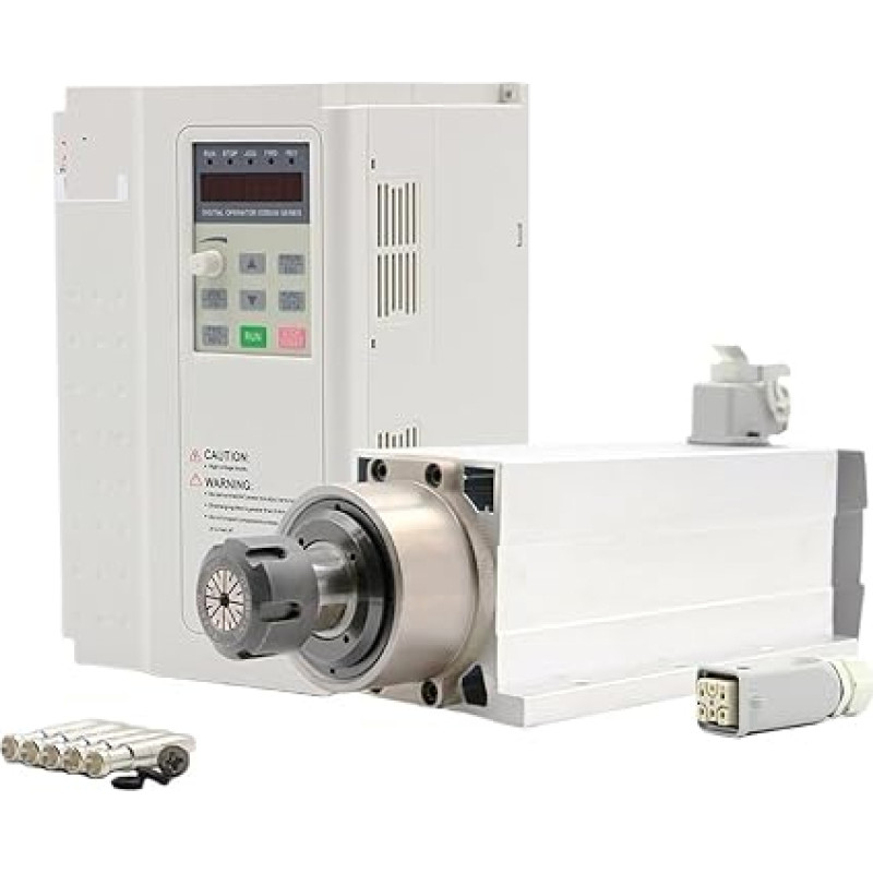 3,5 kW ER25 luftgekühlter Spindel-CNC-Motor mit 4 Keramikkugellagern, 220 V/380 V und 3,7 kW VFD/Wechselrichter(380v)