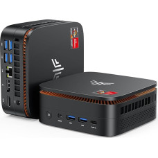 NiPoGi Hyper H1 mini kompiuteris Α-MD Ryzen 7 6800H (maks. 4,7 GHz, 8C/16T) W-11 PRO 16GB DDR5 4800MHz/512GB M.2 NVMe SSD, stalinis kompiuteris biurui DP2.0+HDMI 2.0+Type-C 4K trigubas ekranas/WiFi 6/BT 5.2/VESA
