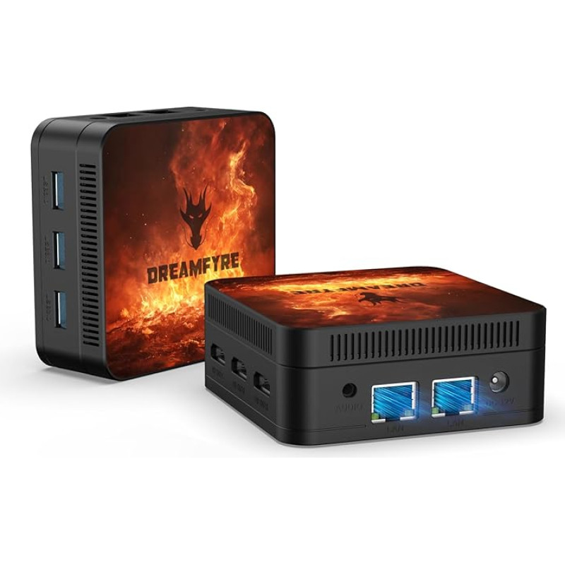 DREAMFYRE Mini kompiuteris 8GB LPDDR4 256GB M.2 SSD, mini stalinis kompiuteris 