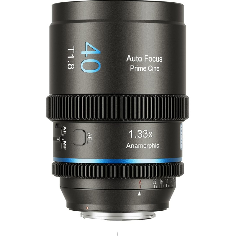 SIRUI 40 mm T1.8 1.33X anamorfotinis objektyvas, S35 automatinio fokusavimo objektyvas, skirtas Z-Mount fotoaparatams, Z5, Z50, Z6/6II, Z7/7II, ZFC, Z8, Z9, natūralus deglas