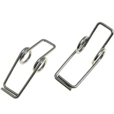 Maža sukimo spyruoklė, 2 vienetų sukimo spyruoklė, plienas, dviguba sukimo spyruoklė, 2 mm vielos skersmuo, pasidaryk pats (spalva: metalinė, dydis: 2 x 16,5 mm) (spalva: metalinė, dydis: 2,5 x 14 mm) (spalva: metalinė) (spalva: metalinė)