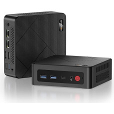 BOSGAME E4 Windows 11 Pro Business Mini PC AMD Ryzen 5 3550H, 4 Cores, 8 Threads, up to 3.7GHz, 16GB DDR4 RAM, 1TB SSD, 4K@60Hz Triple Display, HDMI, DP, Type-C, USB3.2, Dual LAN