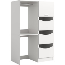 xonox.home 2 dalių vonios kambario baldų komplektas Nemokama 116 x 195 x 68 cm baltos spalvos replika - skalbimo mašinų spintelė ir skalbinių spintelė - funkcionalus ir stilingas šiuolaikiniams namų ūkiams