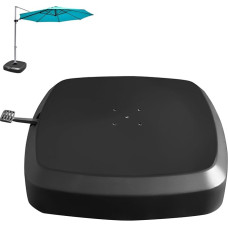 COSTWAY skėčių stovas su ratukais, 150 kg, užpildomas, riedantis, skėčių stovas dideliems konsoliniams skėčiams, konsolinis skėčių stovas sodui, terasai