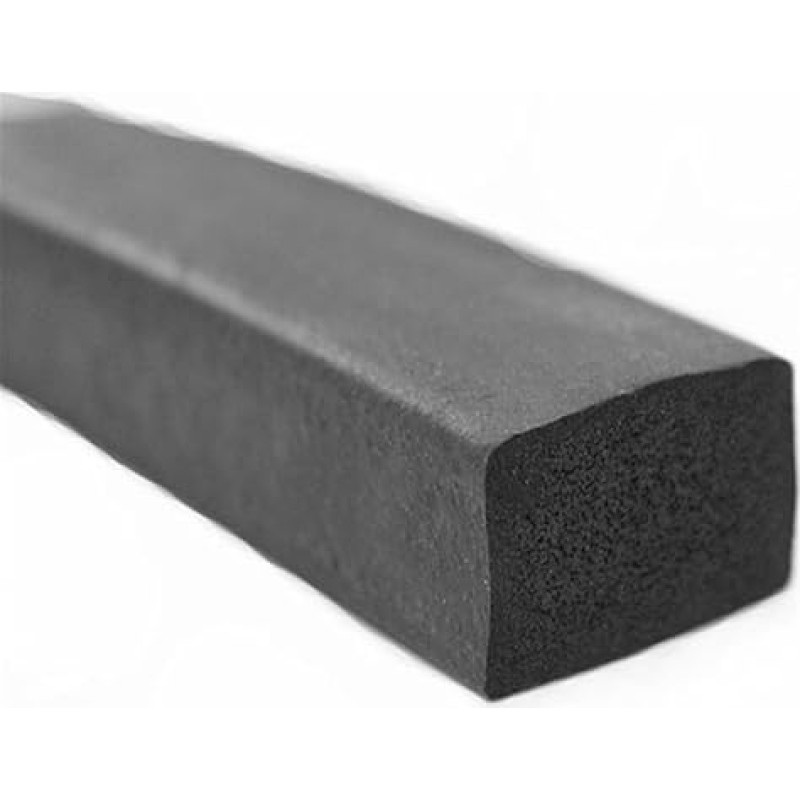 EPDM plokščios izoliacinės gumos putų kempinė nuo 2 mm iki 30 mm x nuo 8 mm iki 50 mm 5 metrų juodas putų tarpas (dydis: 5 mm, stilius: 15