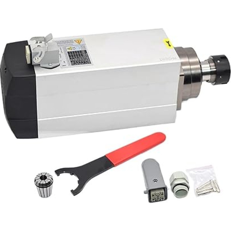 1,5 kW galingumo 220 V 380 V ER20 18000 U/min GDF46-18Z(1,5 kW 380V ER20, be pagrindo)