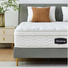 SZsuilong čiužinys 180 x 200 cm H3 aukštis 25 cm su komfortiškomis putomis, ergonomiškas 7 zonų kišeninis spyruoklinis čiužinys su Oeko-Tex sertifikatu, čiužinys vaikams ir suaugusiesiems, 100 naktų bandomojo miego