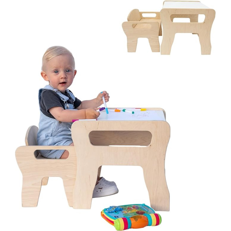 Stilingi vaikų kambario baldai: vaikiškas stalas su kėdutėmis - rašomojo stalo sėdimųjų baldų komplektas stalo kėdžių komplektas vaikams - vaikiška kėdė.