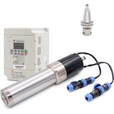 1,2 kW ISO10 wassergekühlter Spindelmotor, 30000 U/min, 1000 Hz, 4 poliai, su BD612 1,5 kW Wechselrichtersatz (380v, plastikinis kištukas)