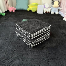 ouxei 32 Stück Ineinander Greifende, Zottelige Eva-Schaumstoffmatten, Weiche, Flauschige 12 X 12 Zoll 0,4 Zoll Bodenfliesen Für Die Heimdekoration