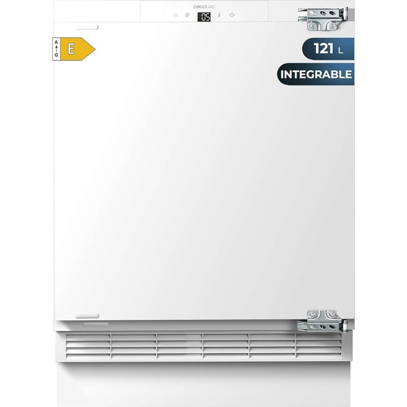 Cecotec Mini-Kühlschrank, 121 l, Bolero CoolMarket TT BI 121 White E, Höhe 81,8 cm und 59,5 cm Breite, Gefrierschrank, Fast Freezing, Wendetür, einstellbare Temperatur, Weiß