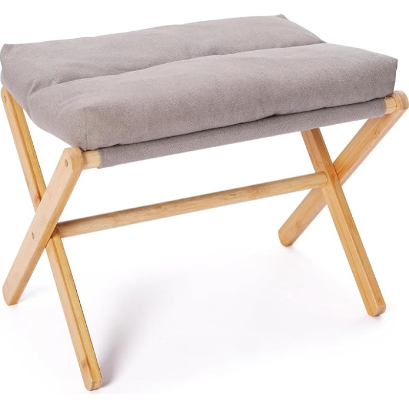 Paminkštintas kojos taburetė Sulankstomas kojos taburetė Sofos taburetė nuimamam paminkštinimui gyvenamajame kambaryje ar miegamajame