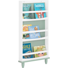 SoBuy KMB93-GR Vaikiška knygų spinta su 3 lentynomis Vaikų knygų rėmelis 64 x 120 x 12 cm Žalia / balta