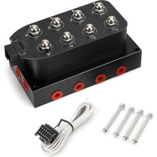 TILIEINE Luftfederung Luftpumpen 12V 0-200psi/0-300psi Magnetinis ventilis Luftfederung Verteilerventil Pneumatischer Stoßdämpfer für die automatische schnelle Steuerung Fbss(0-300psi)