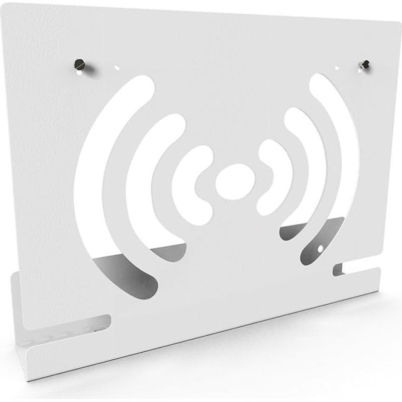 Sieninis laikiklis, suderinamas su FritzBox 7590 AX 7690 5590 Fibre 5530 7510 7490 7530 6850 6660 Cable 6890 Router, JLNJLE Metalinis laikiklis Modemo pakabukas su kabelių valdymu, efektyvus šilumos išsklaidymas