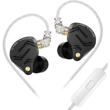 keephifi KZ ZS12 PRO X IEM, Upgraded 1DD 5BA iem Headphones KZ In-Ear Monitor Earphones KZ IEM with High Purity Silver Plated Cable for Lossless Transmission (Standard Version, with Micro)