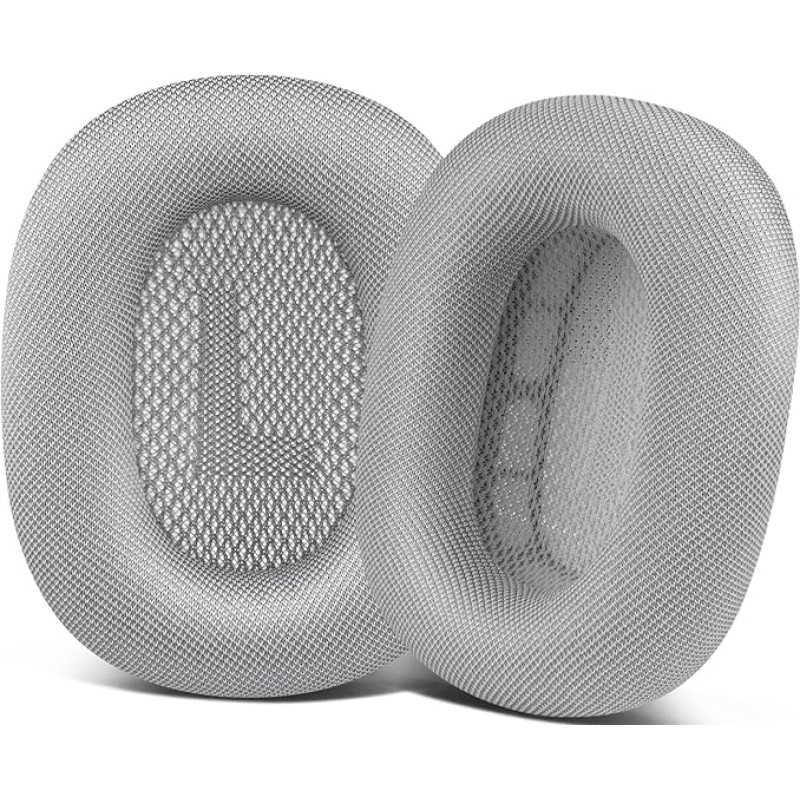 SOPROM Ear Pads Replacement for Airpods Max Over-Ear Headphones Ear Pads with Durable Mesh Soft Foam - Silver