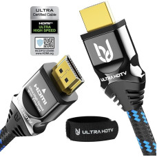 Ultra HDTV 8 K HDMI Cable - 48 Gbps, 4 K @ 120 Hz / 8 K @ 60 Hz, Dynamic HDR-10+, eARC, Variable Refresh Rate (VRR), Dolby Vision