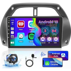 2GB + 64GB Android 13 Car Radio for Toyota RAV4 2001-2006 Radio Wireless Apple CarPlay Android Car Bluetooth 9 Inch Screen Car Radio with Navigation Reversing Camera