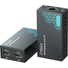 PW-DT243 HDMI Extender over IP 150 m/492 ft Transmission via Cat5e/6/7/8 Network Cable Supports Local Loopout and 1 to Multiple Transmission via the Network Switch