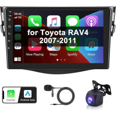 Hodozzy Android Car Radio for Toyota RAV4 2007-2011 Radio Carplay/Android Car, 9 Inch Screen 2 DIN Car Radio Navigation GPS Hi-Fi Bluetooth/WiFi/FM RDS/SWC+ Reversing Camera 2 DIN for Toyota RAV4