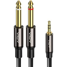 VIOY 2 Pack 6.35mm to 3.5mm Stereo Audio Cable 1M Speaker Cable for Computer, CD Player, Multimedia Speaker and Amplifier