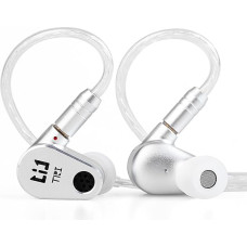 TRI DRACO 2DD HiFi IEM Open Back In-Ear Headphones with Front Cavity Powerful Midbass Headphones with Silver Plated Copper Wire for Music Band