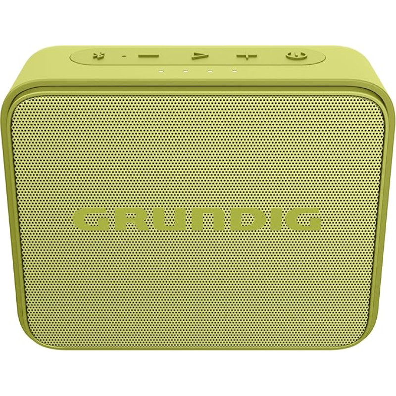 Grundig GBT Jam Lime Speaker, Soundbox, 3.5 W RMS, Bluetooth 5.0, up to 30 m Range, Up to 30 Hours Battery Life, Power Bank Function, Hands-Free Function, Waterproof, Green