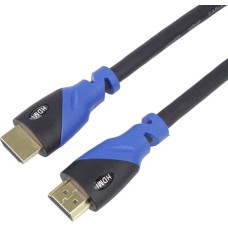 PremiumCord 4K HDMI 2.0b Cable, Resolution UHD 4K@60Hz 2160p , 3D ARC, HDCP, Gold Plated Connectors, Black Blue PVC Connectors, Length 3 m