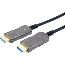 PremiumCord 8K Optical Active Ultra High Speed HDMI 2.1 Fiber Optic Cable 48Gbps HDMI 2.1 3D EDID ARC Video Resolution 8K@60Hz Gold Plated Length 15m