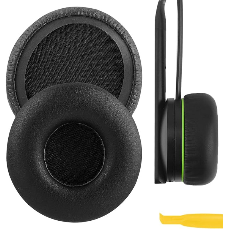 Geekria QuickFit Replacement Ear Pads for Xbox One Chat Headphones Earpads Headset Ear Pads Ear Pads Ear Cups Repair Parts (Black)