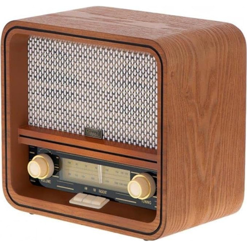 CAMRY CR 1188 Radio with Wooden Casing, Retro Radio with AM/FM, Nostalgic Radio with Bluetooth, USB Port, Vintage Kitchen Radio with Frequency Scale, Brown