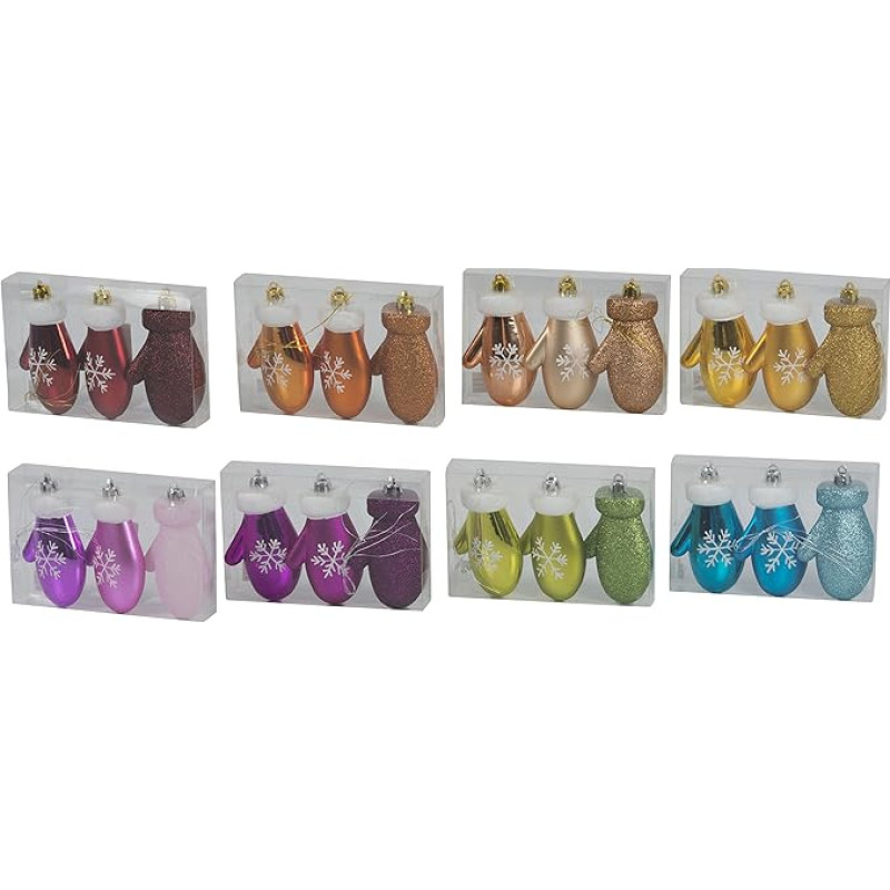 Christmas Gifts 41884 Gloves – Set of 3 Christmas Decoration (Pack of 8)