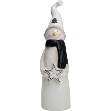 HEITMANN DECO Ceramic Snowman – White – Approx. 22 cm