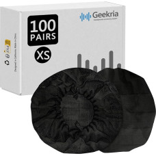 Geekria 100 pairs of stretchy headphone covers, disposable ear cups for telephone headset, office headset, computer headset, call centre headset, ear pads (1.2 - 2.4 inches)