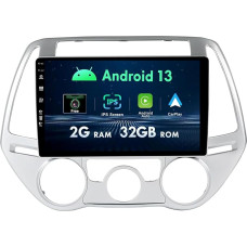 Android Car Radio Suitable for Hyundai I20 2010-2014 - 9 Inch with GPS Navigation - Support DAB/USB/Carplay/WiFi/4G/MirrorLink/SWC/AUX/Bluetooth/FM/RDS