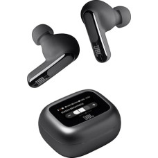 JBL Live Beam 3 Wireless Earbud Headphones with Bluetooth, 48 Hours Battery Life, True Adaptive Noise Cancelling and High Resolution JBL Signature Sound, IP55 Waterproof, with Earplugs, Black