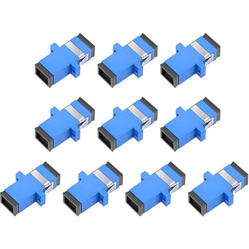 Sourcing Map SC to SC Fiber Coupler Flange Type Fiber Optic Adapter Singlemode/Multimode Simplex Pack of 10