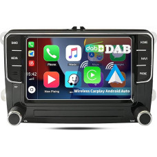 SCUMAXCON Car Radio Wireless Carplay Android Car with DAB+ Android 13 8 Cores 2+32G GPS/NAVI RDS IPS Touchscreen OPS RVC USB for VW Golf MK5 MK6 Passat Caddy Polo EOS CC Altas (DZT027+DAB)