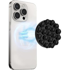 Magnetic Suction Cup Mobile Phone Case Holder, for Mirror, Glass, No Rough Surface, Silicone Magnetic Suction Cup Mobile Phone Holder Compatible with iPhone 16 15 14 13 12 Series, for TikTok Creators,