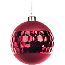 EUROCINSA Ref.27186 Ball Pendant Glass 12 cm Matt Metallic Red Pack of 6 12 cm